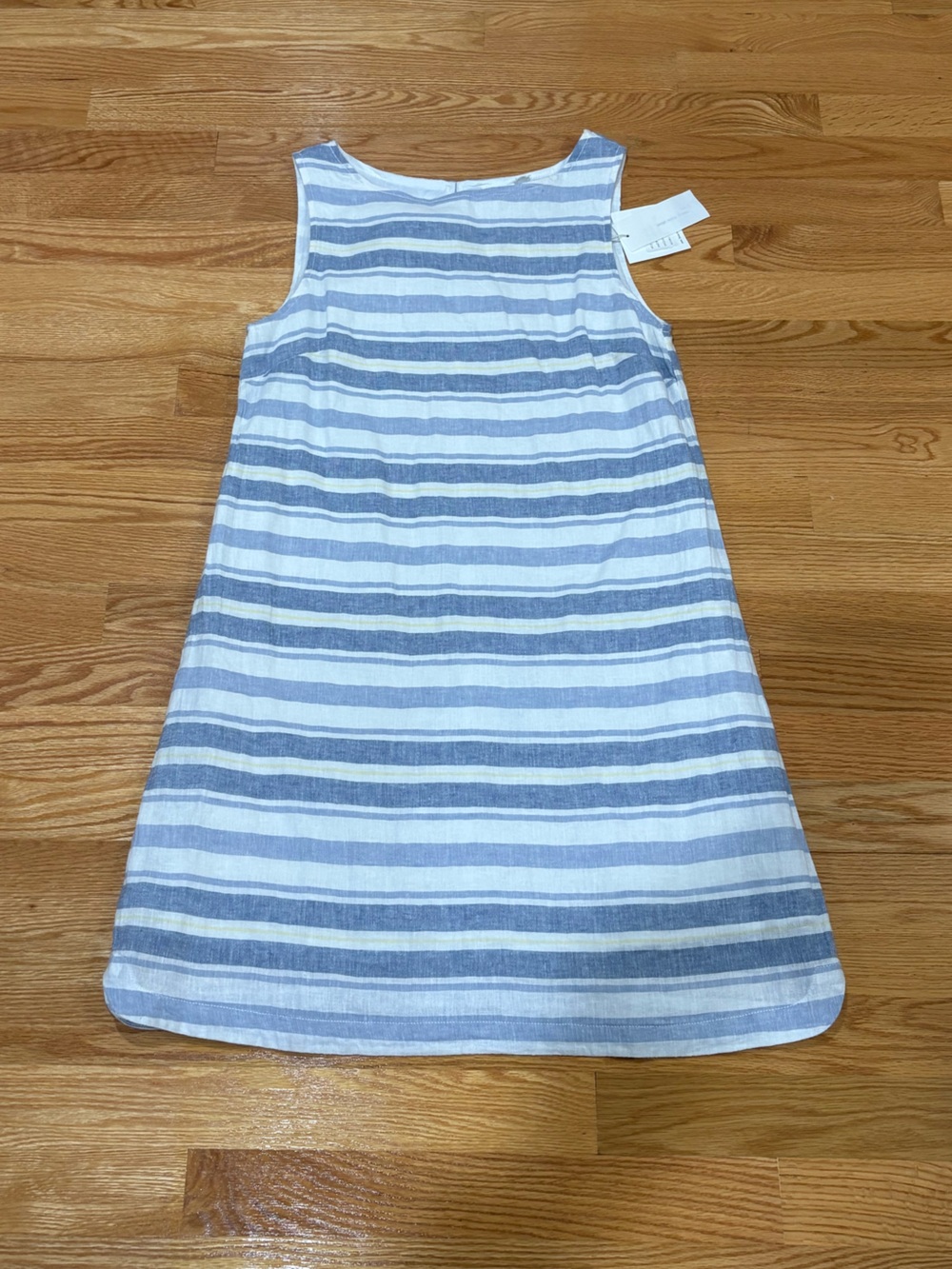 NWT beachlunchlounge Blue and White Striped Sleeveless Shift Dress